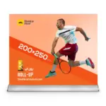 رولاپ سایز 200×250 سانتی متر با چاپ با کیفیت سولیت
