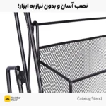 استند تبلیغاتی ایستاده با ۶ طبقه مخصوص بروشور و کاتالوگ