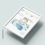 قیمت و خرید آنلاین تابلو دکوراتیو کودکانه طرح خرگوش خلبان Decorative Kids Wall Art – Pilot Bunny Design