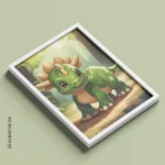 قیمت و خرید آنلاین تابلو دکوراتیو کودکانه مدل بچه دراگون خرید قاب اتاق کودک Decorative Kids Wall Art – Baby Dragon Model