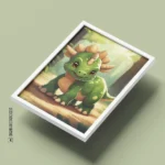 قیمت و خرید آنلاین تابلو دکوراتیو کودکانه مدل بچه دراگون خرید قاب اتاق کودک Decorative Kids Wall Art – Baby Dragon Model